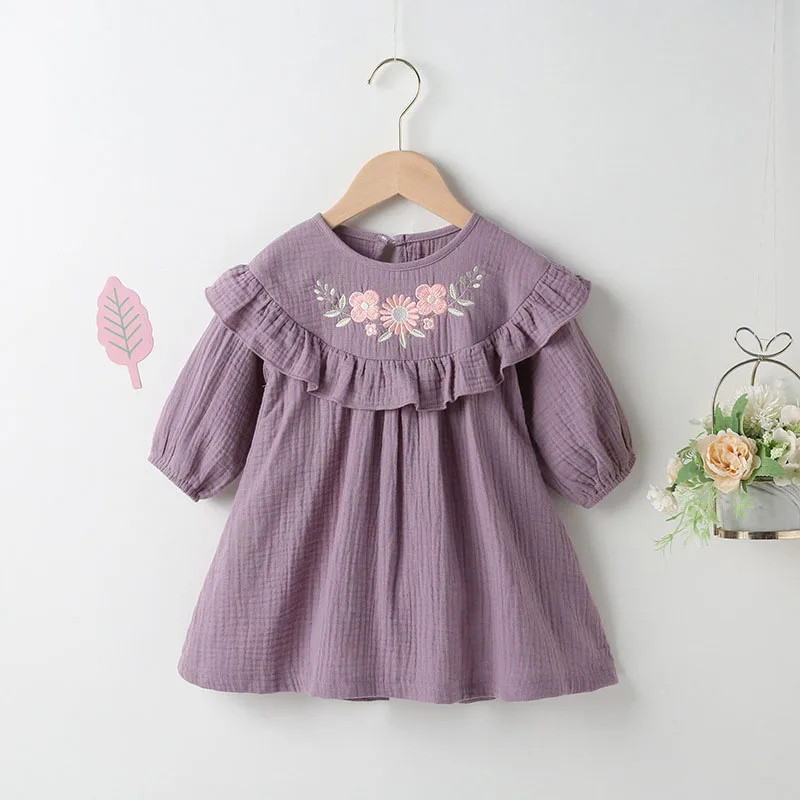 

Melario Baby Girl Clothes Spring Autumn Bubble Sleeve Lace Floral Pattern Dresses Infant Kids Clothes Princess Vestidos 0-2Y
