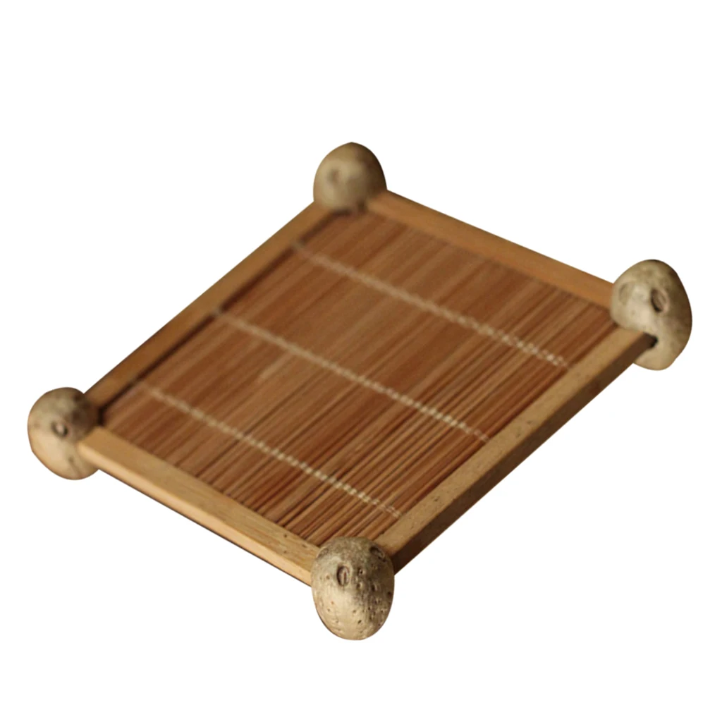 Бамбуковый деревянный коврик для чайной чашки подставка кухонной держатель