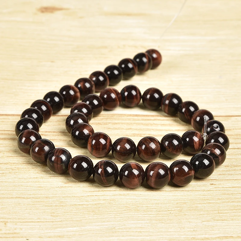 Круглые бусины с натуральным тигровым глазом для изготовления ювелирных изделий
