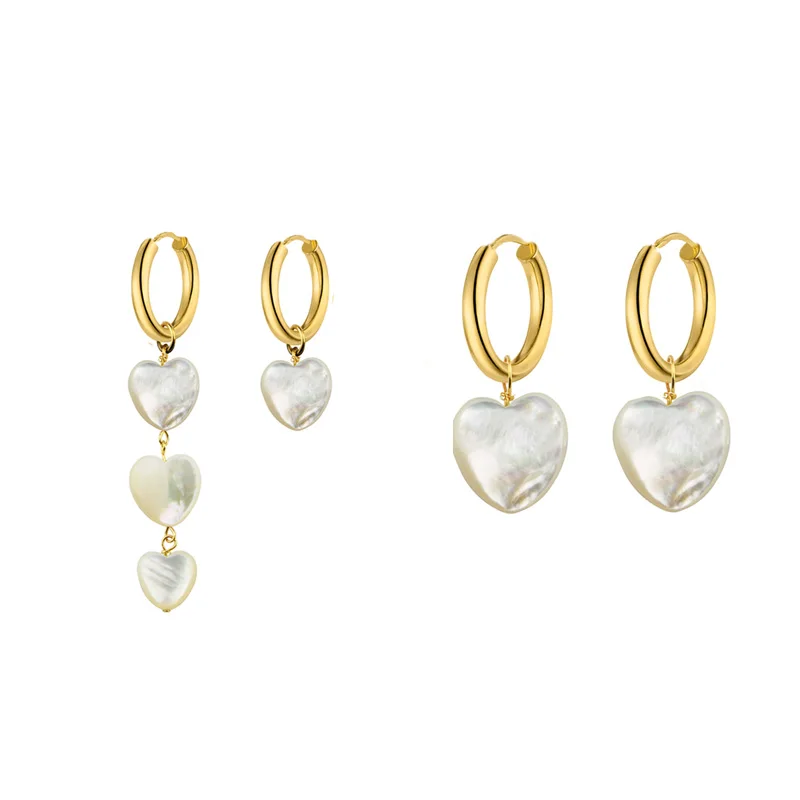 Новинка 2020 серьги-подвески в форме сердца из камня массивные аксессуары модный