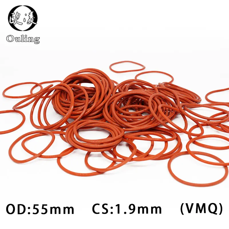 Красные силиконовые уплотнительные кольца толщина 1 9 мм уплотнительное кольцо