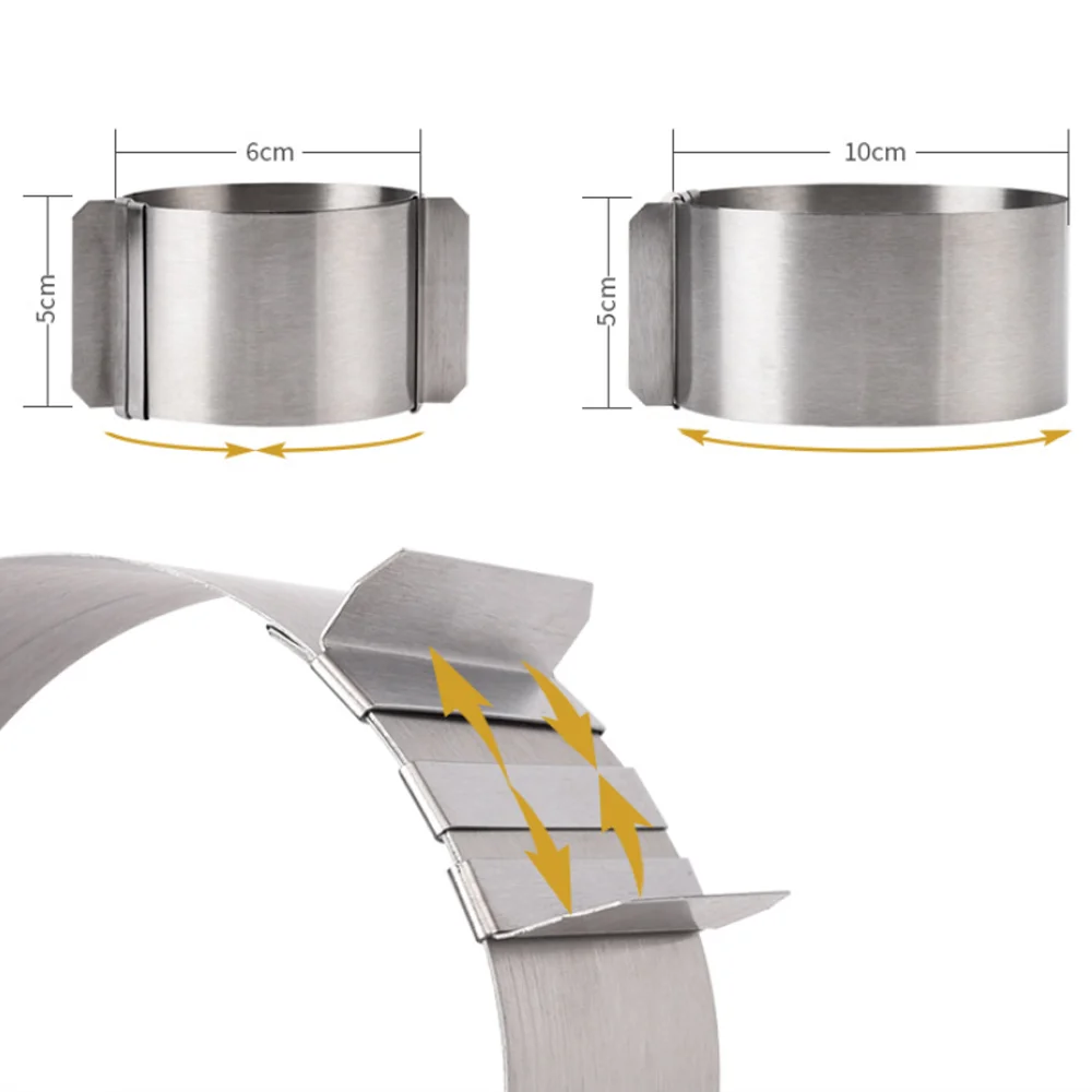 1 шт. Регулируемая Нержавеющая сталь 3D круглая форма для торта Формы выпечки