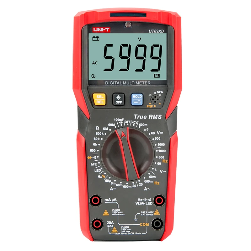 UNI-T UT89XD Professional NCV Digital Multimeter 20A High Current AC/DC/Capacitance/Resistance/Triode/Temperature Test UT89X | Инструменты