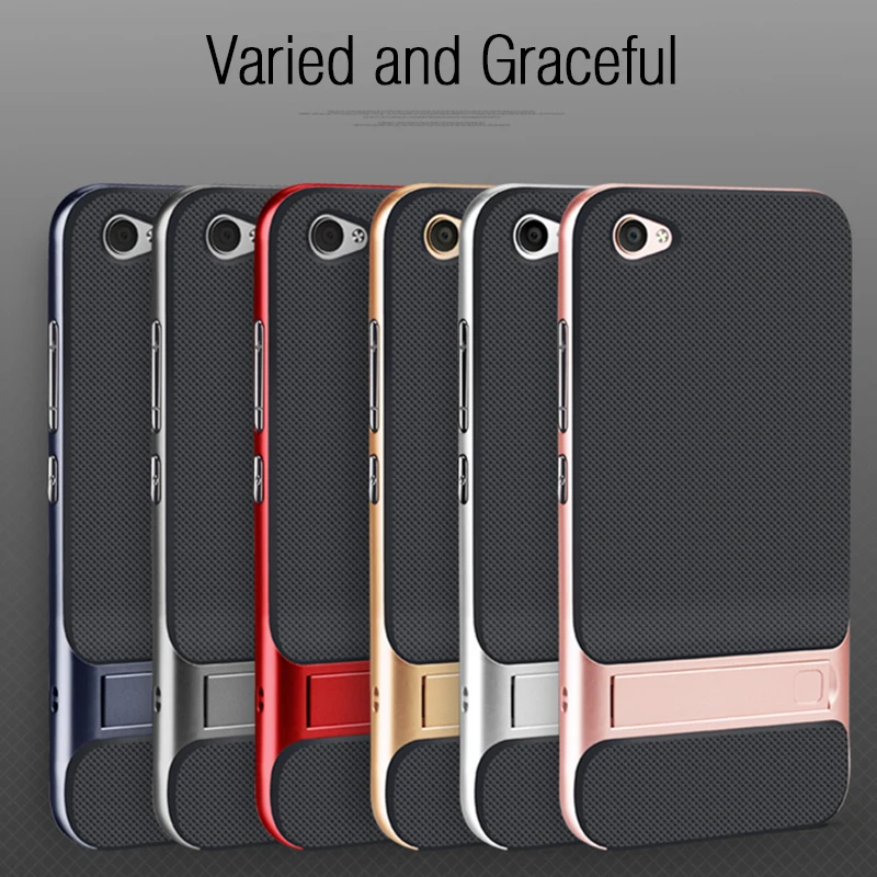3D Kickstand мобильный телефон чехол для VIVO X9 5 Гибридный TPU + PC 360 Защитная силиконовая