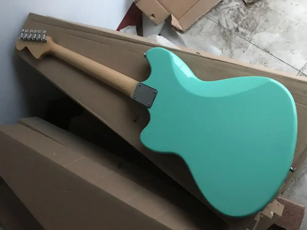 

China guitar factory custom new Light blue electric guitar 3 pickup In stock Shipping immediately 8