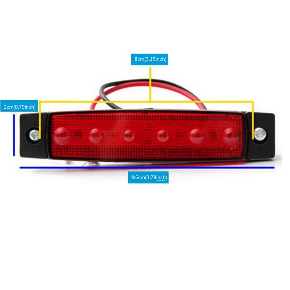 Высокий светильник грузовик боковой 6LED 2835SMD водонепроницаемый для автобусы