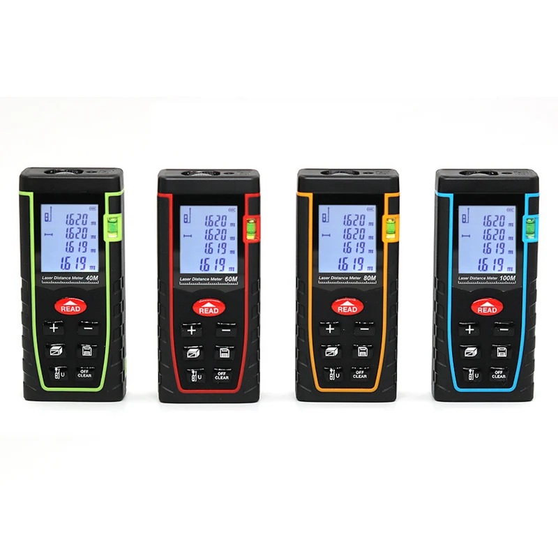 Мини лазерный дальномер 40 м 100 цифровой с веревкой измерительный