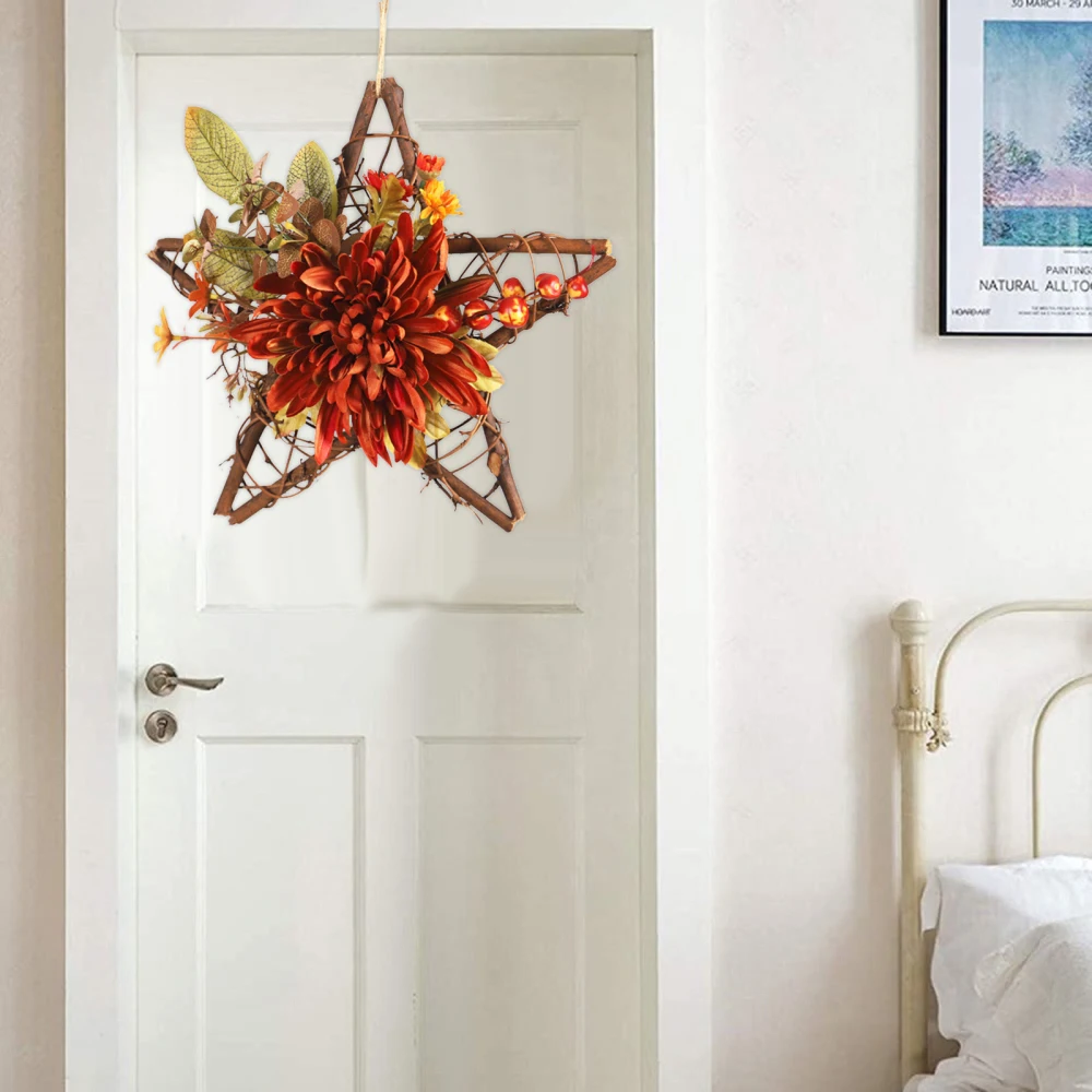 Настенное украшение в виде пентаграммы искусственный венок для дома модные