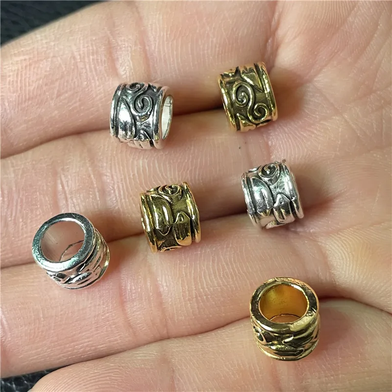 

20pcs cylindrical bead connector for jewelry making DIY handmade bracelet necklace zinc alloy pendant accessories wholesale