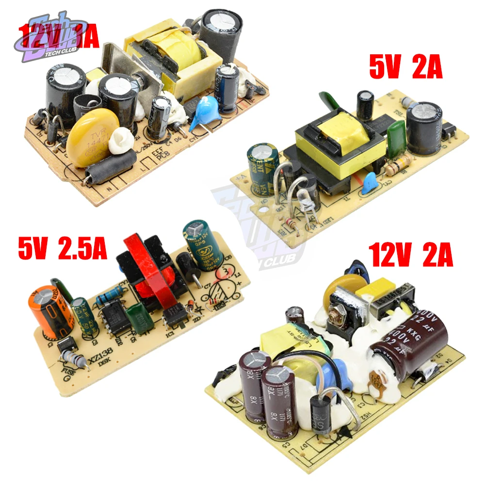 AC DC 5V 2A / 2.5A 12V 1A модуль питания переключателя для замены ремонсветодиодный