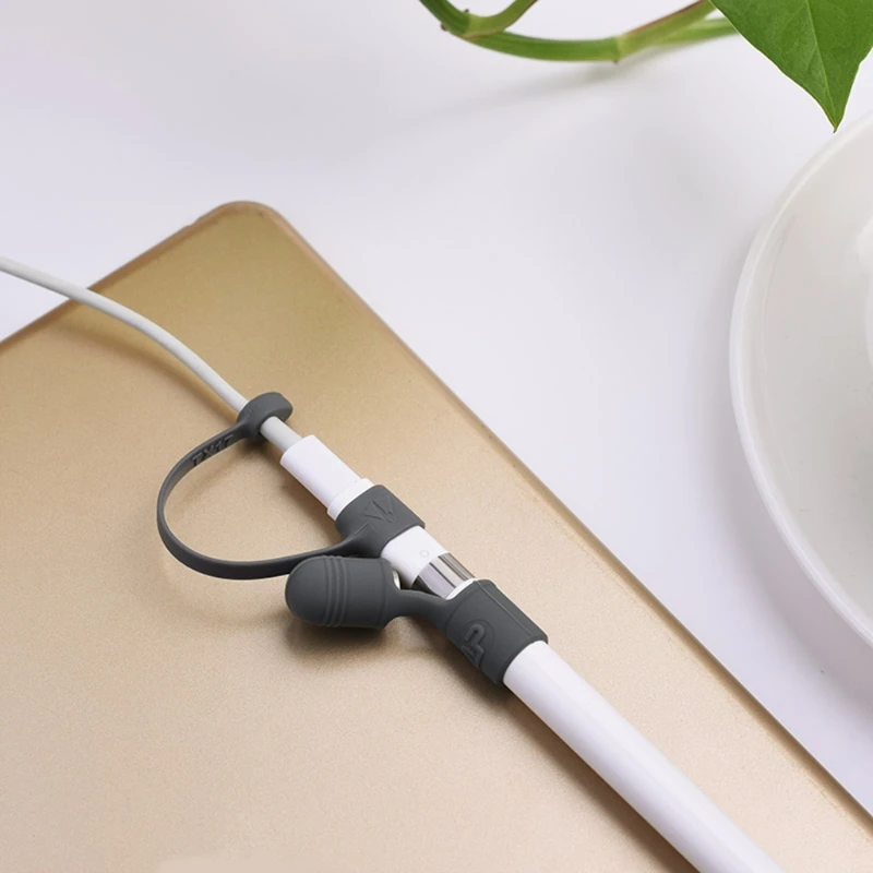 

Cap Holder+Tip Cover+Lightning Cable Adapter Tether 3-Piece Kit For Apple Pencil