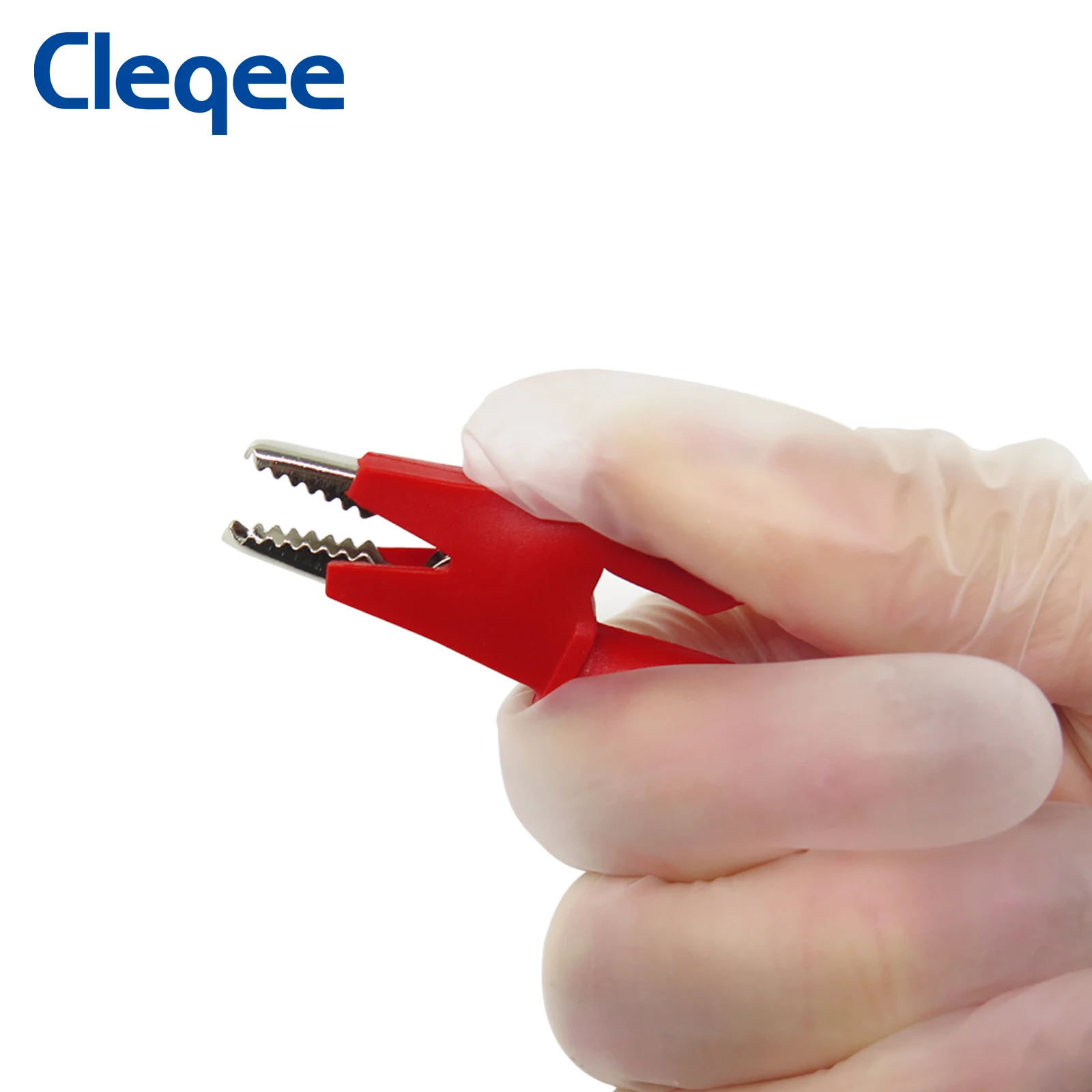 Cleqee P1018A Штабелируемый 4 мм банановый штекер к крокодиловому зажиму аллигатора