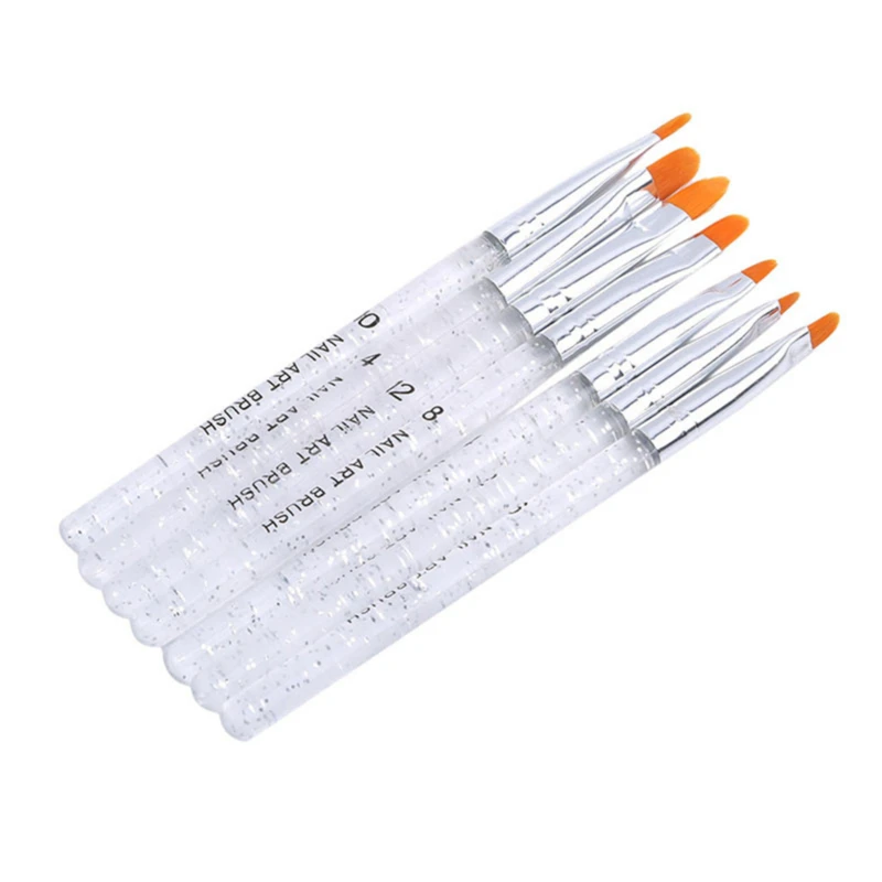 

Инструменты для дизайна ногтей, 7 шт., кисть для полировки ногтей, карандаш для рисования, карандаш с хрустальными бусинами, точечная ручка, профессиональный инструмент для маникюра и педикюра