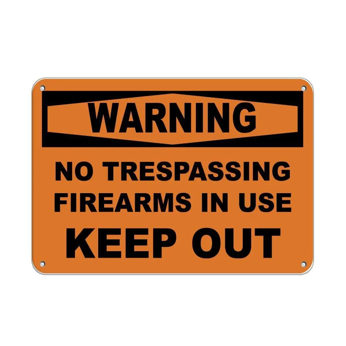 

SLALL No Trespassing Firearms in Use Keep Out Retro Street Sign Household Metal Tin Sign Bar Cafe Car Motorcycle Garage Decorati