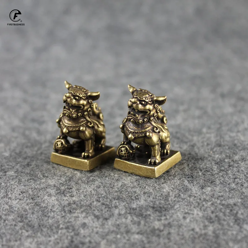 

Фирменная Античная бронзовая статуэтка льва настольные украшения медное животное миниатюрная статуэтка счастливый латунный Лев Статуэтк...