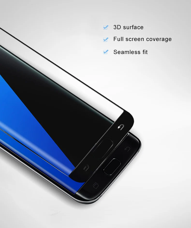 3D полное покрытие Премиум Закаленное стекло для samsung Galaxy S6 S7 Edge Plus Защитная пленка для экрана HD