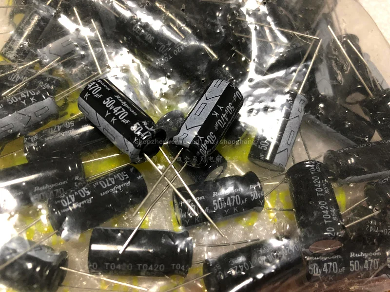 Импорт электролитических конденсаторов Rubycon 50 в 470 мкФ 10*20 драгоценные камни Yk 10