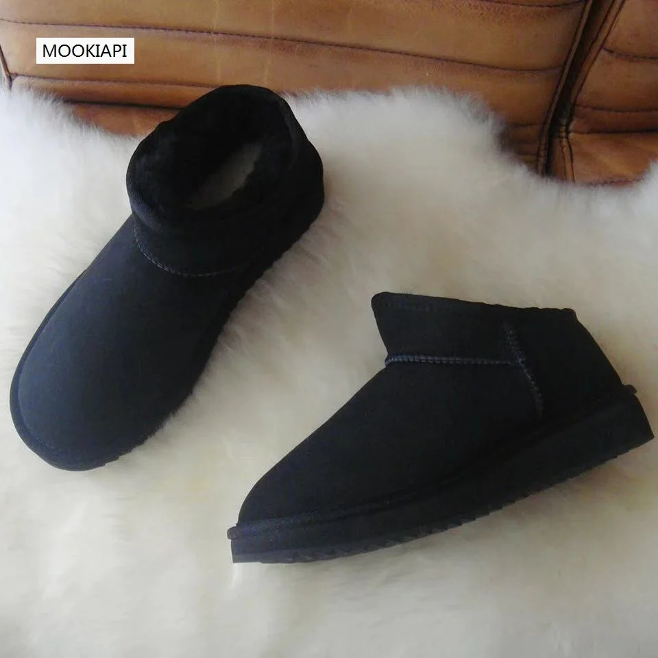 The latest high-quality women's shoes in Europe 2019 real sheepskin 100% natural wool free delivery short boots | Обувь