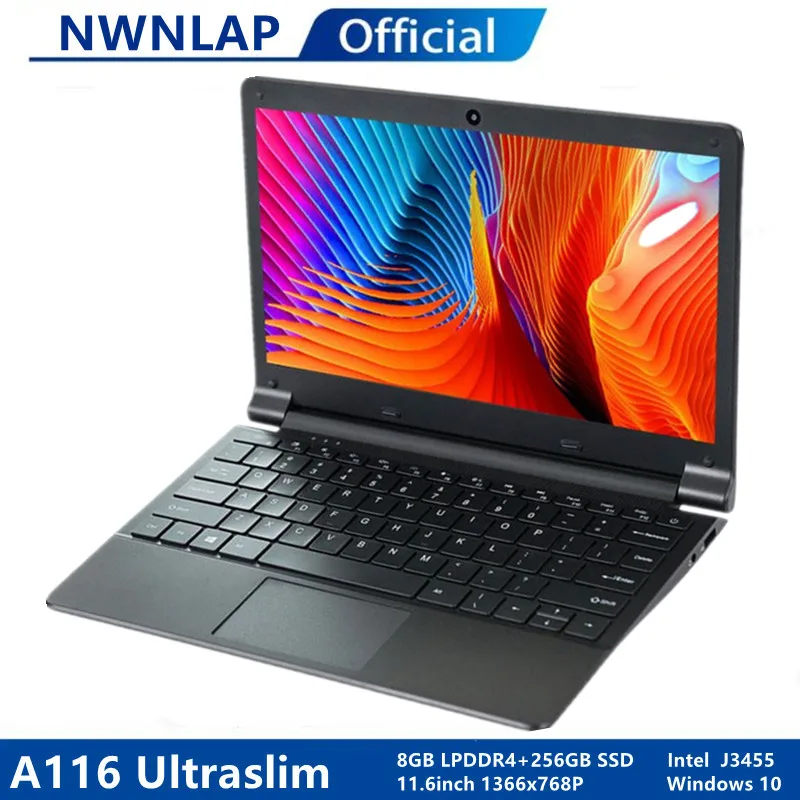 Ультратонкий ноутбук с оперативной памятью 8 256 ГБ M.2 SSD 11 6 дюйма Intel Celeron J3455