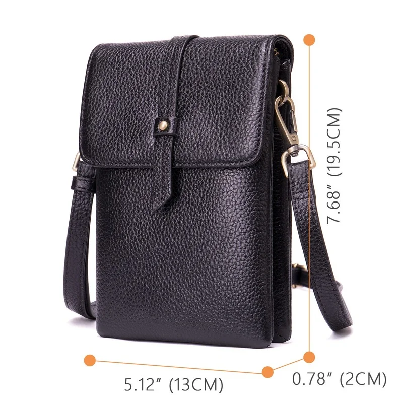 

WESTAL mobile phone bag 2021 new leather ladies mobile phone coin purse messenger small bag