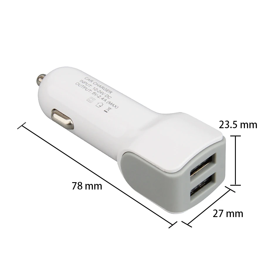 2 4 A адаптер Универсальное автомобильное зарядное устройство для iPhone 6 7 8 Plus X Samsung