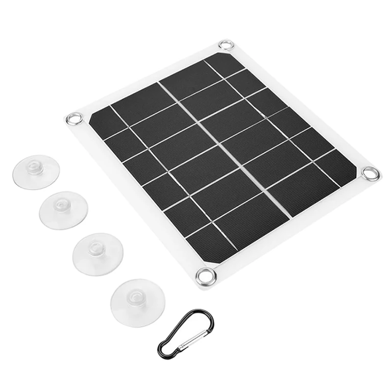 

Solar Panel 10W Monocrystalline Silicon Dual USB Output Semi-Flexible Solar Panel Outdoor Power Bank
