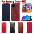 Чехол-книжка для Samsung Galaxy M22, кожаный чехол-бумажник для Samsung M22 M 22
