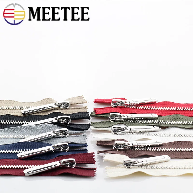 1/2 шт 8 #20 см Металлические молнии серебряные зубы закрытые для шитья карман