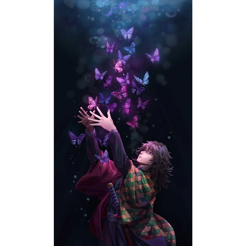 Японское аниме-постер рассекающего демонов персонаж шелковая Живопись печать