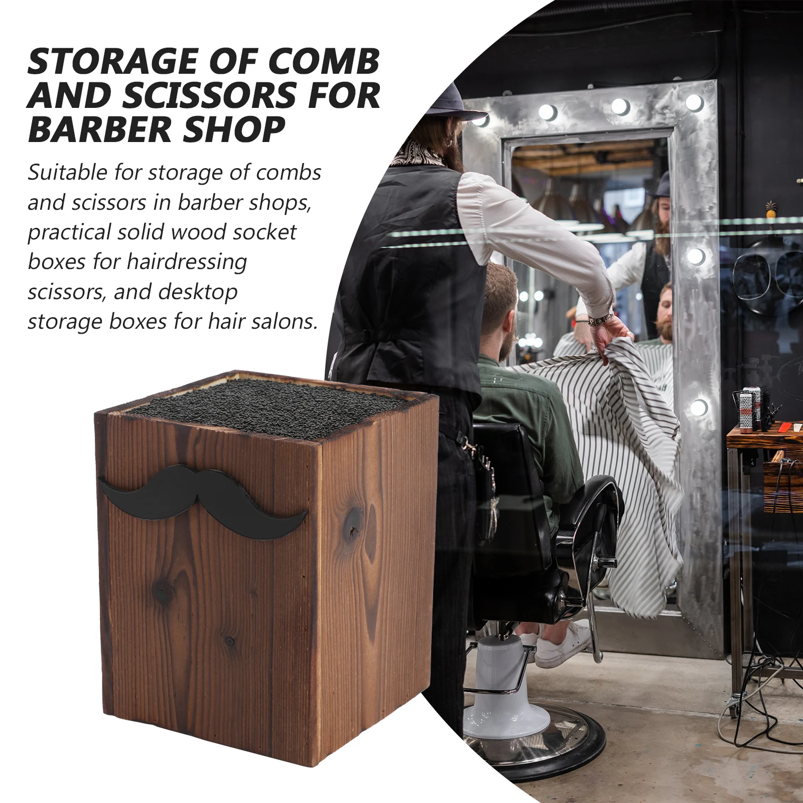 

1pc Hairdressing Scissor Holder Stand Storage Box Hair Clips Box Organizer Comb Clamps Stand For Barbershop (Random Color)