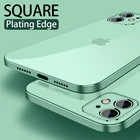 Прозрачный чехол с квадратной рамкой для iPhone 13 12 11 Pro Max XS X 8 7Plus SE 2020 12 Pro