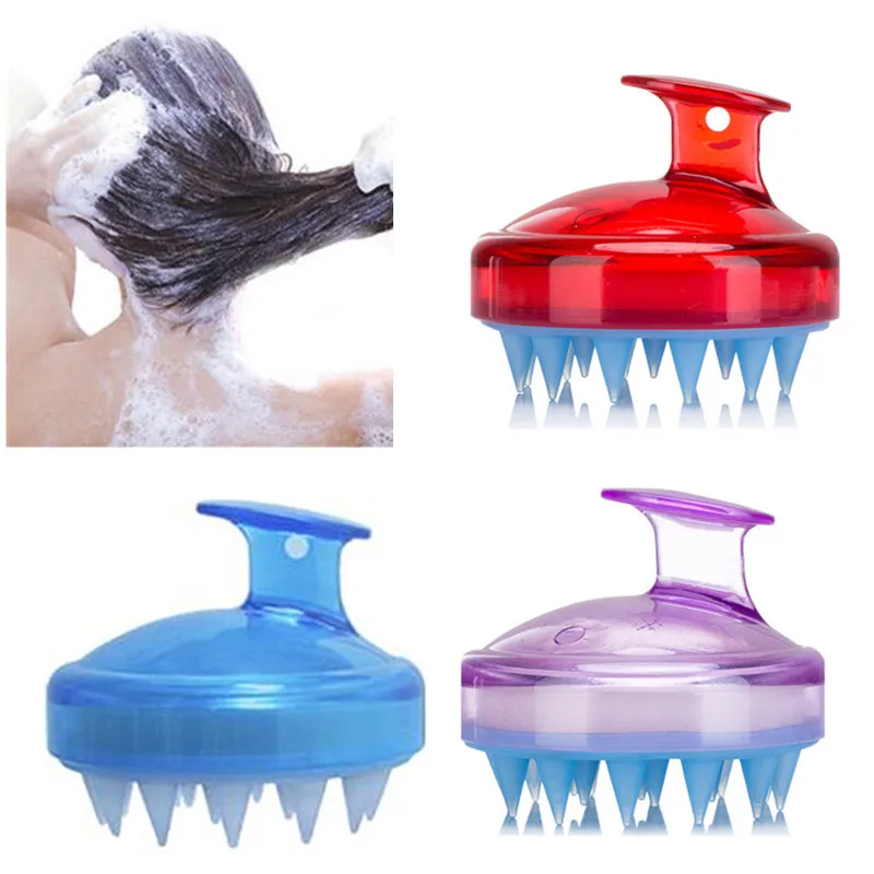 1 шт. салон волос щетка силиконовые шампунь для спа процедур душа ванной гребень