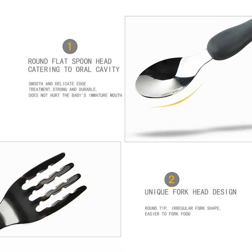 Комплект из 2 предметов удобный набор детской посуды с рисунком животных