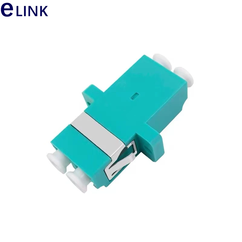25pcs50pcs100pcs200pc400pcs LC OM3 duplex fiber optic adapter SC footprint aqua fiber coupler DX UPC MM free shipping 0.2db