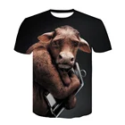 Забавная Новинка, футболка с 3D-принтом в стиле Харадзюку, свинья, корова, собака, орангутанг, овца