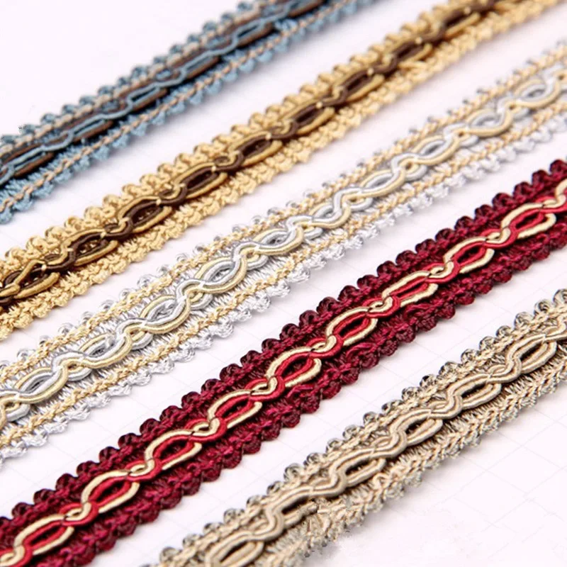 

15Yards/Lot Lace Ribbon Curtain Lamp Sofa Pillow Edge Tapestry Braid Lace Trim Fringe DIY Accessories For Sewing 1.5CM Wide