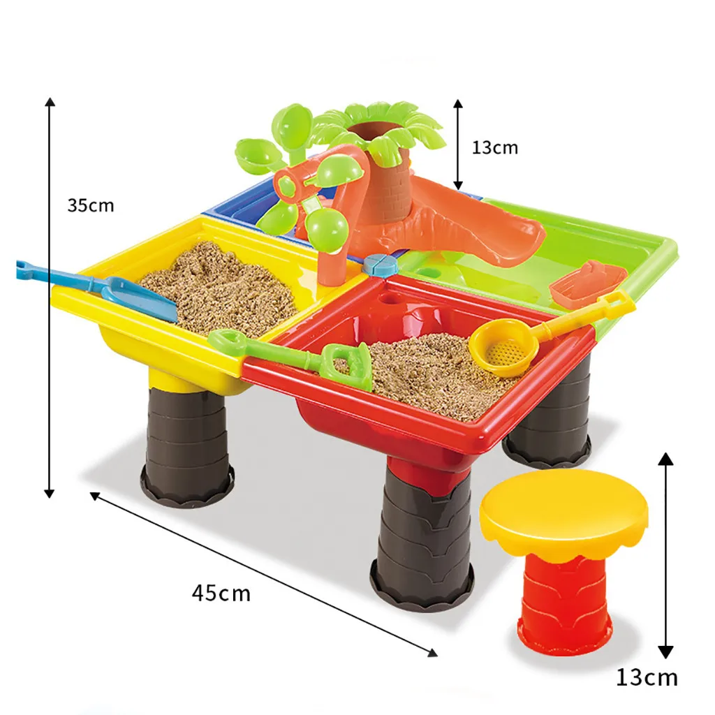 Summer Desk Digging Pit For Children Bucket Outdoor Kids Seaside Beach Toy Set Water Sandglass Play Sand Table Garden Baby 2020 | Игрушки и