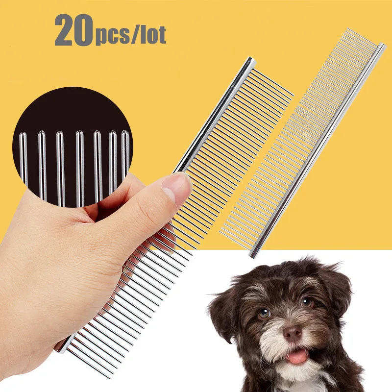 

20Pcs/lot Pet Dog Puppy Cat Anti-static Combs Brushes Row Pet Kitten Long Hair Dog Comb Grooming Tool Accessories