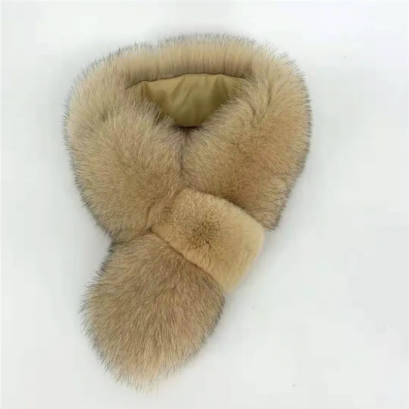 Женский шарф из натурального Лисьего меха зимние Серые меховые шарфы теплый