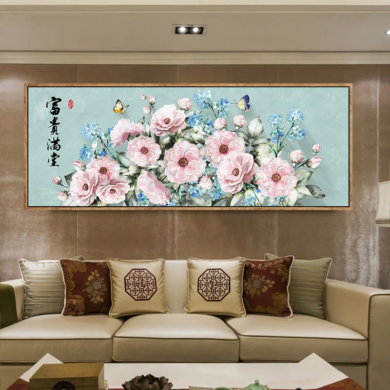 QIANZEHUI алмазная вышивка особой формы сделай сам богатые цветы для гостиной цветок