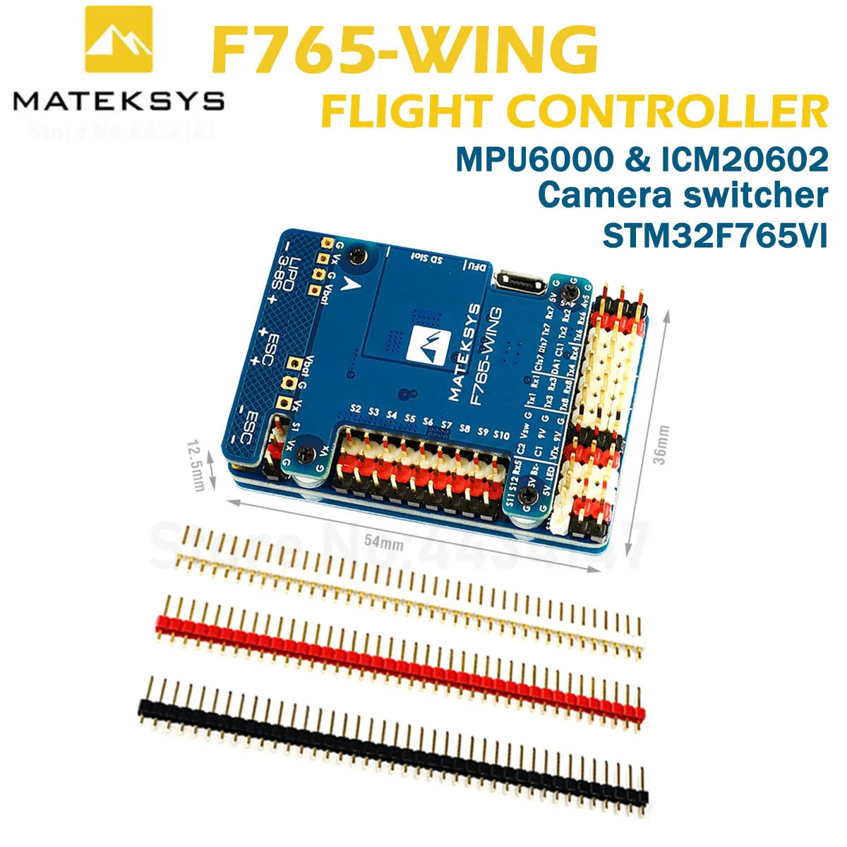 Контроллер полета Matek Mateksys F765-WING F765 крыло для FPV гоночного радиоуправляемого