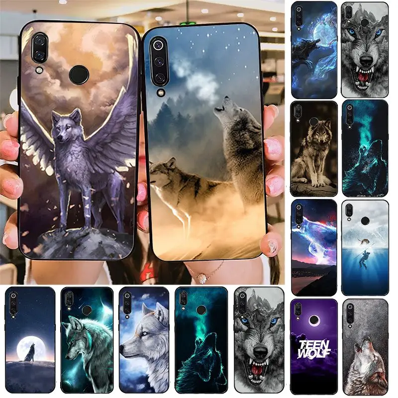 Чехол для телефона с изображением волка мягкий черный чехол Xiaomi 8 9 se Redmi 6 6pro 6A 4X7 note