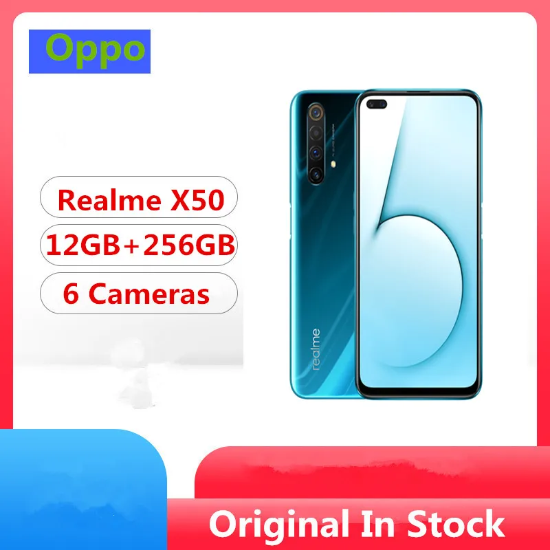 DHL Быстрая доставка Realme X50 5G сотовый телефон Snapdragon 76 Android 10 0 6 57 &quot120 Гц 12 Гб