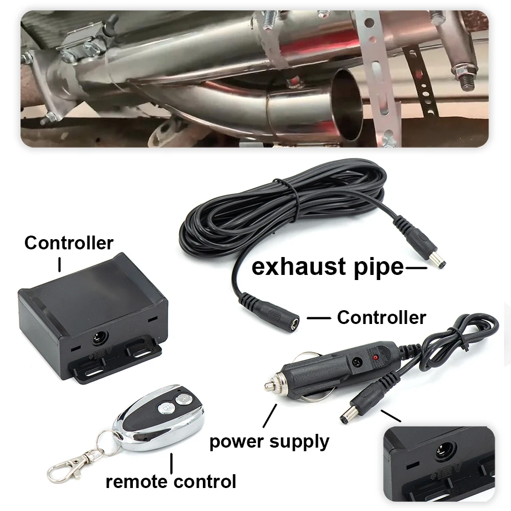 Wholesale 2.0inch 2.5 inch 3 stainless Steel double valve Pipe Muffler cutout Bypass Exhaust Trim Down Tube Remote Control | Автомобили и