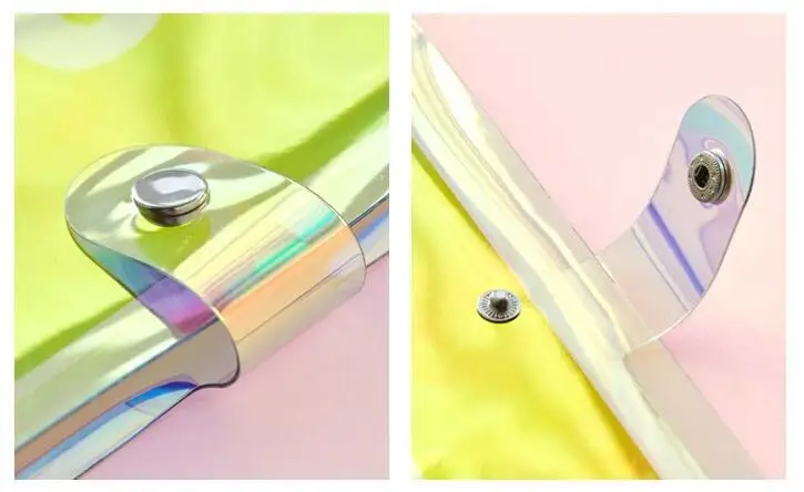 Чехол для дневника A5 A6 A7 из ПВХ Прозрачный блестящий чехол ноутбука лист блокнот