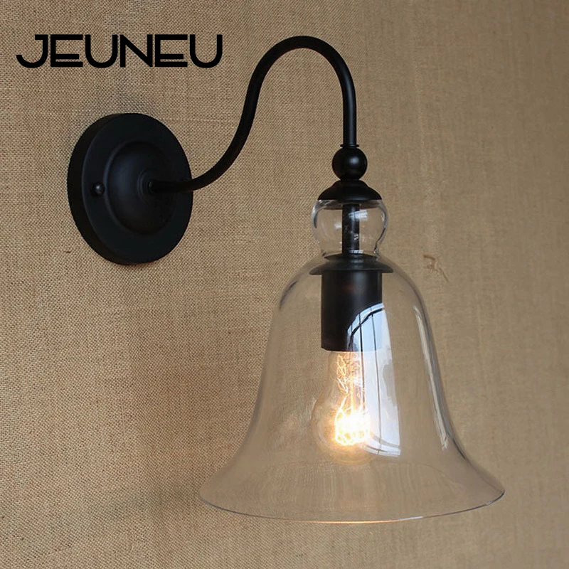 

Vintage Wall Light LED E27 Lighting Clear Glass Wall Lamp for Bedroom Dinning Living Room Aisle Bed Balcony Cafe Sconce Fixture