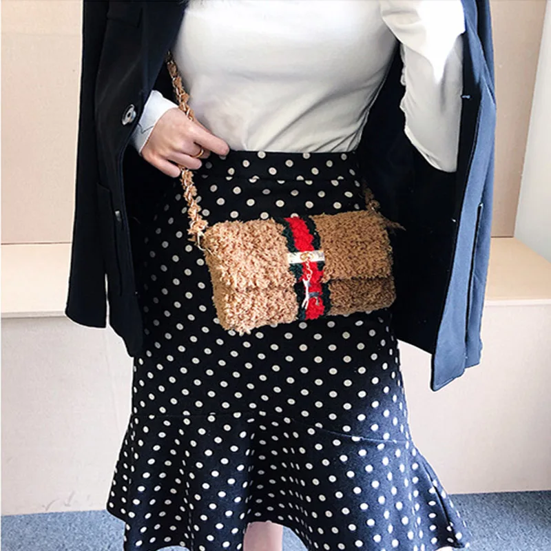 Новинка 2020 плетеная сумка ручной работы из кораллового флиса сетчатый шерстяной