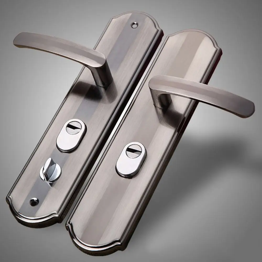 Бесшумная алюминиевая дверная ручка Противоугонный замок для безопасности