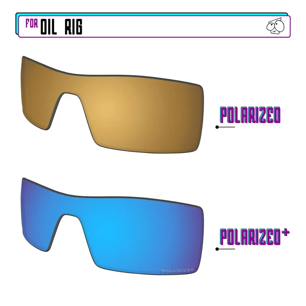 

Поляризованные Сменные линзы EZReplace для солнечных очков Oakley Oil Rig-BlueP Plus-GunmetalP