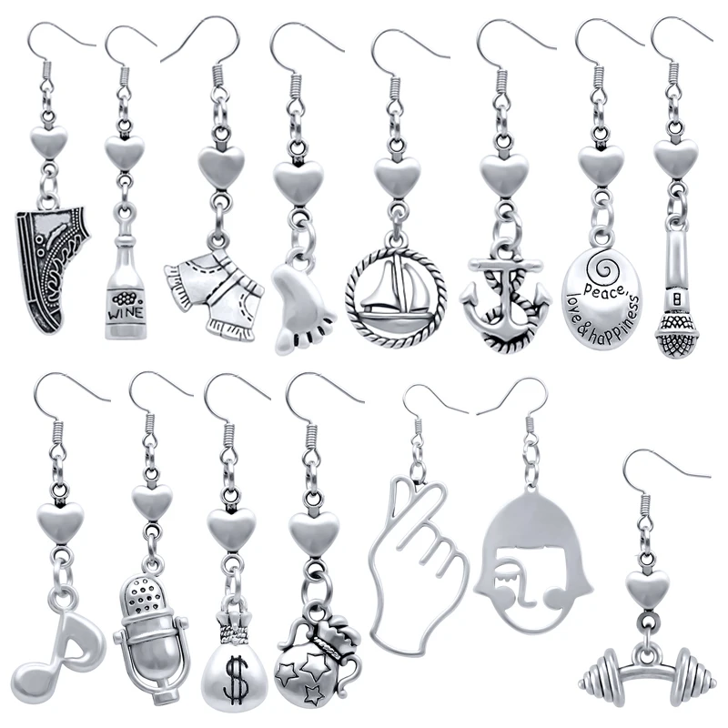 Обувь в стиле панк шорты микрофон свисающие серьги для женщин простые модные